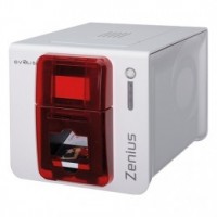 Evolis Zenius Expert, einseitig, 12 Punkte/mm (300dpi), USB, Ethernet, Contactless, rot